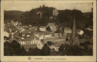 Luxembourg Belgium Larochette Panoramic View c1910 Postcard