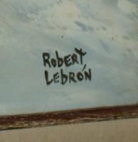 Robert Lebron Oil Painting Lyndonville Covered Bridge
