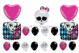 Monster High Skullette Zebra Skull Mylar Latex Balloon Deluxe Set