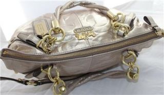 Coach Madison Embossed Gold Leather Sofia Metallic Bag Leather $398