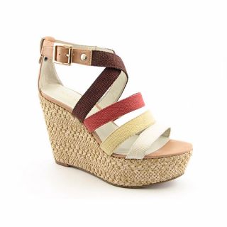 Nine West Lavoy Platforms Wedges Shoes Brown Womens