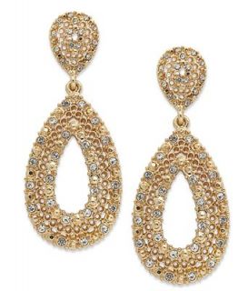 Charter Club Earrings, 14k Gold Plated Glass Stone Teardrop Earrings
