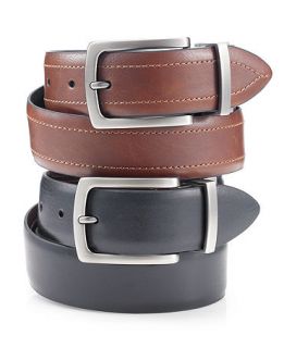 Club Room Belt, Reversible Top Stitch Leather   Mens Belts, Wallets