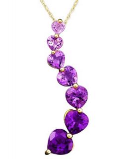 14k Gold Shades of Amethyst Journey Pendant (2 3/8 ct. t.w.)