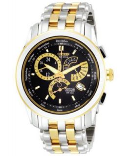 Citizen Watch, Mens Chronograph Eco Drive Two Tone Stainless Steel