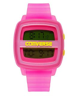 Converse Watch, Unisex Digital 1908 Remix Pink Translucent Plastic