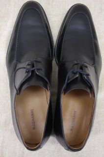 Magnanni Mens Basilio Black Leather Apron Toe Oxford Lace Up Shoes