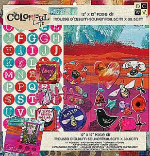 12x12 Scrapbooking Page Kit w Stickers Colorful Life