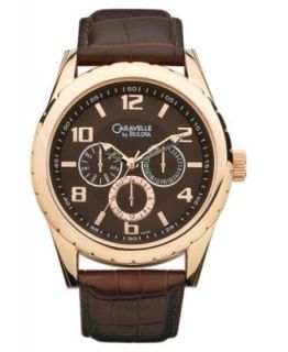 Fossil Watch, Mens Chronograph Grant Brown Leather Strap 44mm FS4735