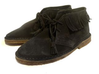 JCrew Suede Fringed MacAlister Boots 9 $158 Black