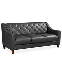 Claudia II Leather Sofa, 76W x 35D x 33H
