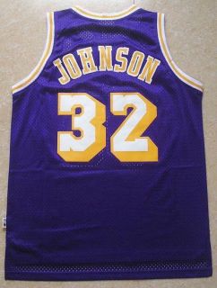New Los Angeles Lakers Magic Johnson Jersey 32 Purple