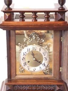 Large Antique Mahogany Mantel Table Clock C1890