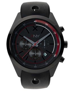 XNY Watch, Mens Chronograph Tailored Streetwear Black Polyurethane