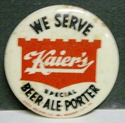 1950s Kaiers Special Pinback Button Mahanoy City PA