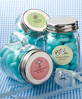 72 Personalized Glass Mason Jars Baby Shower Favors