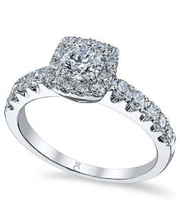 My Diamond Story Ring, 18k White Gold Certified Square Diamond