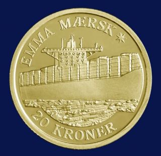 Denmark 20 Kroner 2011 SHIP Coin Emma Maersk UNC