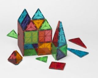 New Magna Tiles Clear Colors 100 Piece Set