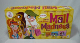 MALL MADNESS ELECTRONIC SHOPPING SPREE BOARD GAME THAT TALKS 2004