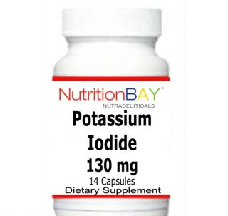 50 Bottles Potassium Iodide Thyroid Support 130 MG 14 Capsules Iodine