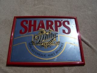 Sharps Miller Non Alcoholic Malt Beverage Mirror Sign