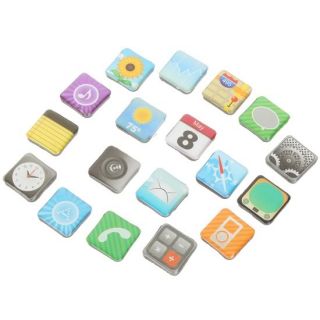 18 Apple iPhone Apps Novelty Fridge Magnets App Application Icons Lot