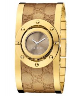 Gucci Watch, Womens Twirl Collection Stainless Steel Bangle Bracelet