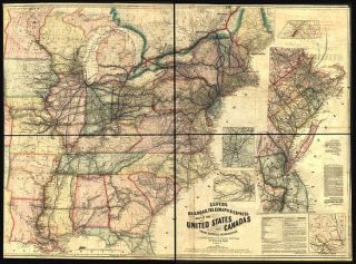 lloyd railroad telegraph express map 1863 map of the eastern united
