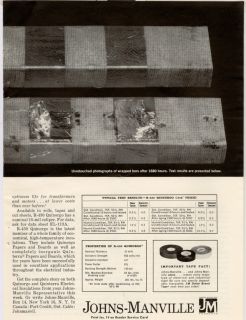 Johns Manville Asbestos Electrical Sheet Insulation Ad