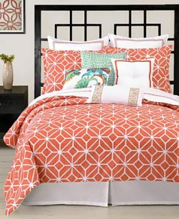 Trina Turk Bedding, Trellis Coral Comforter and Duvet Cover Sets