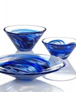 Kosta Boda Crystal Bowls, Tellus Blue Collection   Bowls & Vases   for