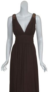 Marchesa Notte Elegant Silk Beaded Drese Gown 14 New