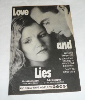 ABC TV Movie Ad Love and Lies Mare Winningham Peter Gallagher