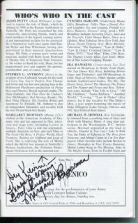 Jason Petty Hank Williams Lost Highway Signed Autograph Playbill