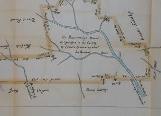 Springton Manor Chester County Pennsylvania 1763 Land Grant Map