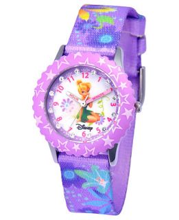 Disney Watch, Kids Glitz Tinker Bell Time Teacher Purple Printed