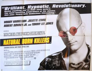 NATURAL BORN KILLERS (1994) Org Quad Film Poster   Oliver Stone, Woody