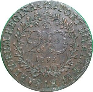 Portugal Azores 1795 20 Reis Well Struck Large Copper Coin