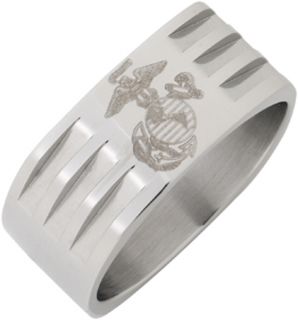 Stainless Steel US Marine Corps Ring