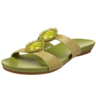 BNIB A Marinelli Lime Green Jewel Sandals Size 8