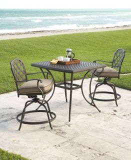 Grove Hill Aluminum Patio Furniture, 38 x 32 Outdoor Dining Table