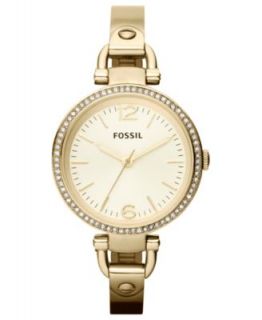 Fossil Watch, Womens Georgia Gold Tone Stainless Steel Bracelet 32mm