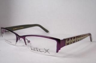 Nicole Miller Villa Purple Women Eyeglass Eyewear Frame Designer New
