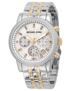 Michael Kors Watch, Womens Ritz Two Tone Bracelet 38mm MK5057   All