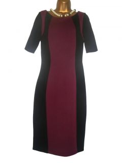MARKS AND SPENCER WINE BLACK BODYCON DRESS