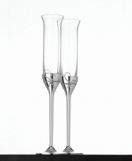 Nambe Champagne Flutes, Pair 11   Stemware & Cocktail   Dining