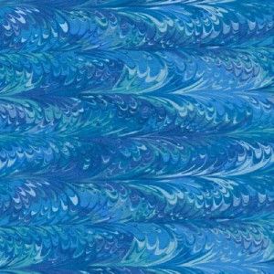 Flower Mart BL Grn Teal Abstract Cotton Quilt Fabric