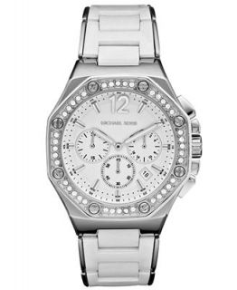Michael Kors Watch, Womens Chronograph Silicone Wrapped Stainless