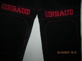 Mens Marthe Francois Girbaud Black Red Jeans Size 34M